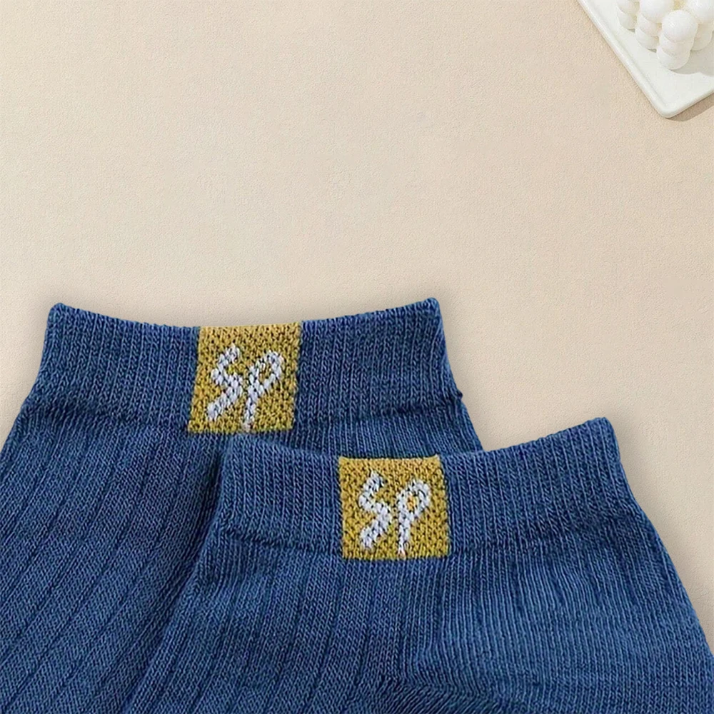 5 Pairs Women plain color boat socks Trendy Versatile Shallow Mouth Comfortable Soft Breathable Casual
