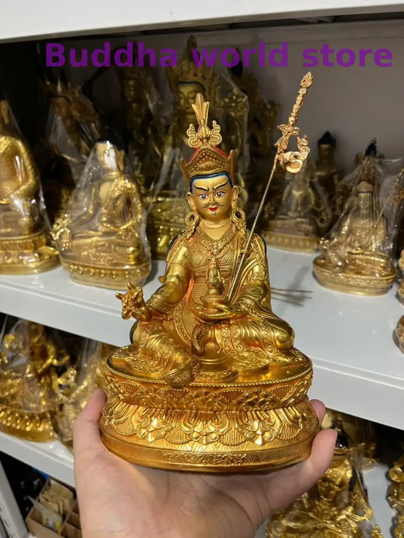 2025 large Exclusive COPPER Guru Rinpoche Padmasambhava Tibet Buddhism Buddha statue HOME Altar worship Effective protection 5