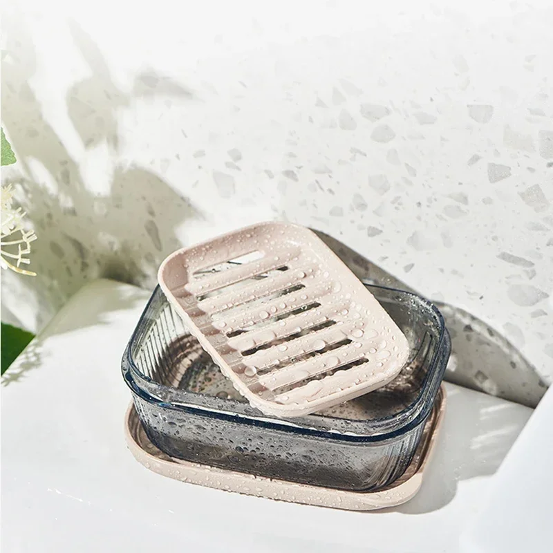 Soap Box Drainage Transparent Clamshell Home Bathroom Dormitory Kitchen Travel Camping RV Sink Organizer Soap Holder