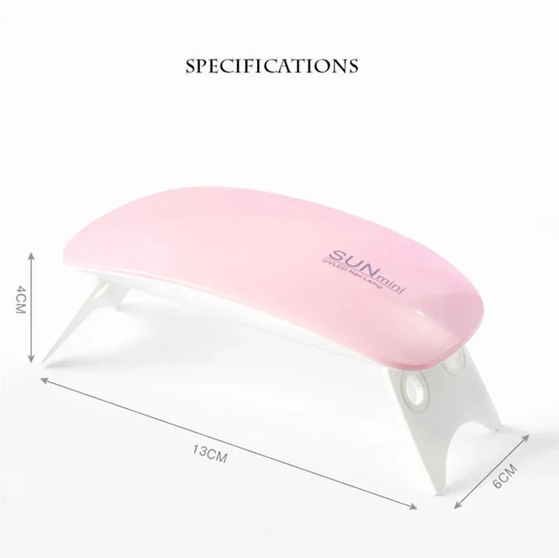Nail Drying Lamp Table Nail Light Machine Portable Mini Usb 6W 3LED UV Manicure Lamp for Gel Polish Art USB Home Use