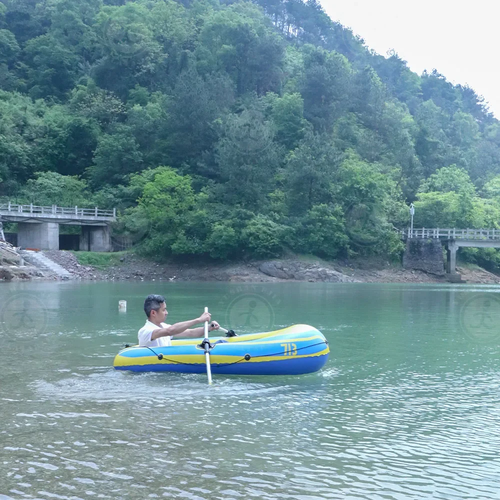 Durable PVC Yellow and Blue Color Kayak Inflatable 2 Person Fishing Rowing Boats