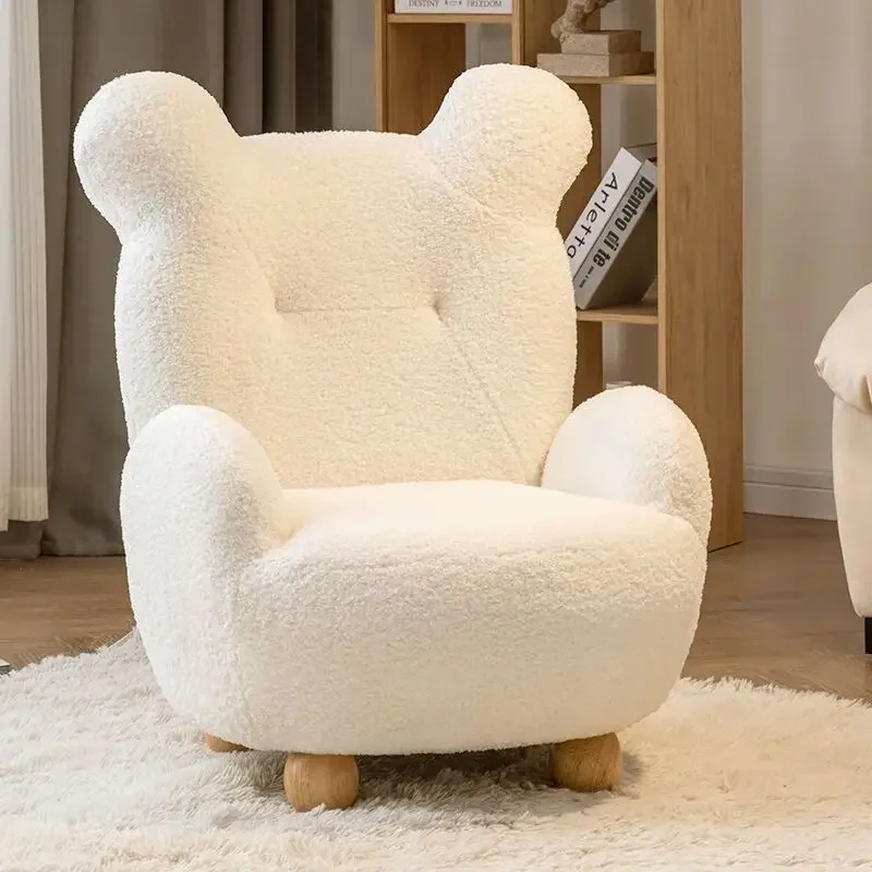 

Bear Sofa Chair Cute Baby Single Cartoon Seat Mini Lazy Children Small Sofa Lamb Wool Simple