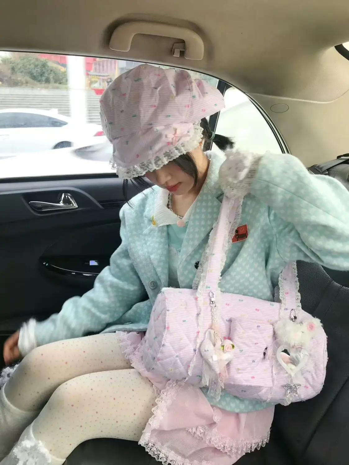 JIAERDI Candy Dot Canvas Y2k Handbag Wallets Women Versatile Pocket Casual Underarm Bag Female Harajuku Aesthetic Shoulder Bags