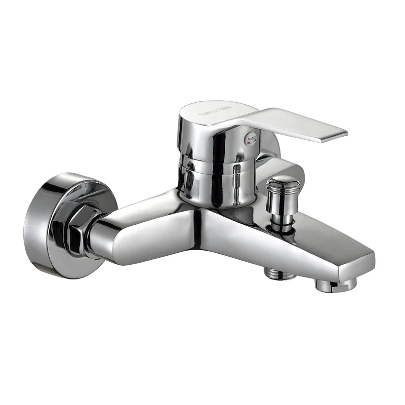 

Bathroom Shower Faucets Chrome Polished Wall Mount Brass Silver Bathroom Shower Faucets Bathtub Faucet Mixer Tap