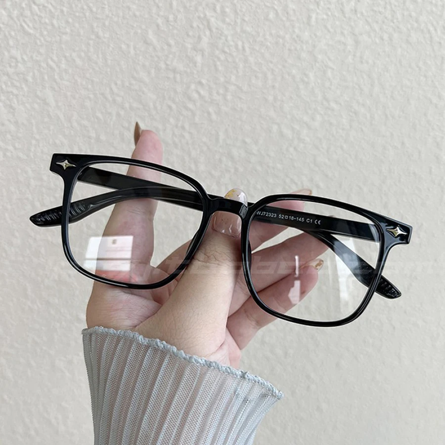 Eyeglasses Glasses Frame Retro Flat Lenses Anti Blue Light Casual Spectacle Eyewear anti blue light glasses eyewear frames fashion eyeglasses