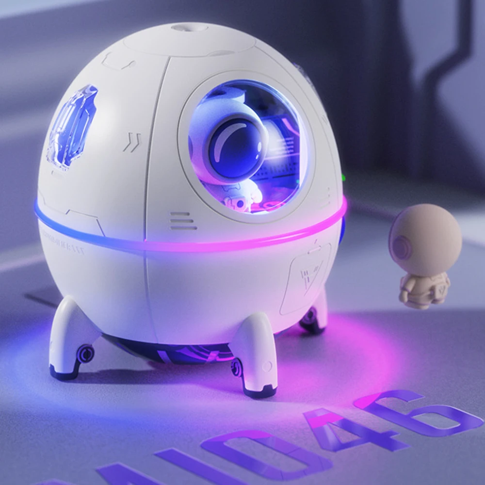

Creative Space Capsule Astronaut Air Humidifier USB Ultrasonic Cool Mist Aromatherapy Water Diffuser With Led Light Household