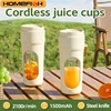 12 Blades Electric Portable Blender 350ML Juicer Fruit Mixers USB Rechargeable Smoothie Juicer Cup Squeezer Juice Maker 6