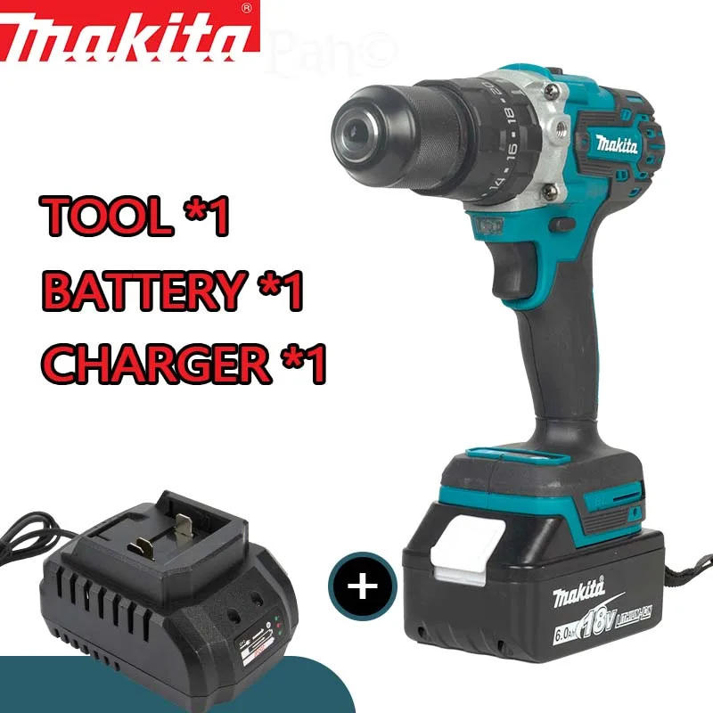 Makita rechargeable impact drive drill DDF487 13mm handheld brushless motor 18V wireless lithium power tool 5