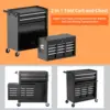 8-Drawer High Capacity Rolling Tool Chest, Removable Cabinet Storage Tool Box with Wheels & Drawers, Detachable Toolbox Lock 6
