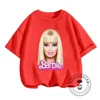 Trendy Summer Styles for Girls Soft Breathable Barbie Prints on Colorful Fun-filled Cartoon T-shirts Ideal for Ages 3-14 4