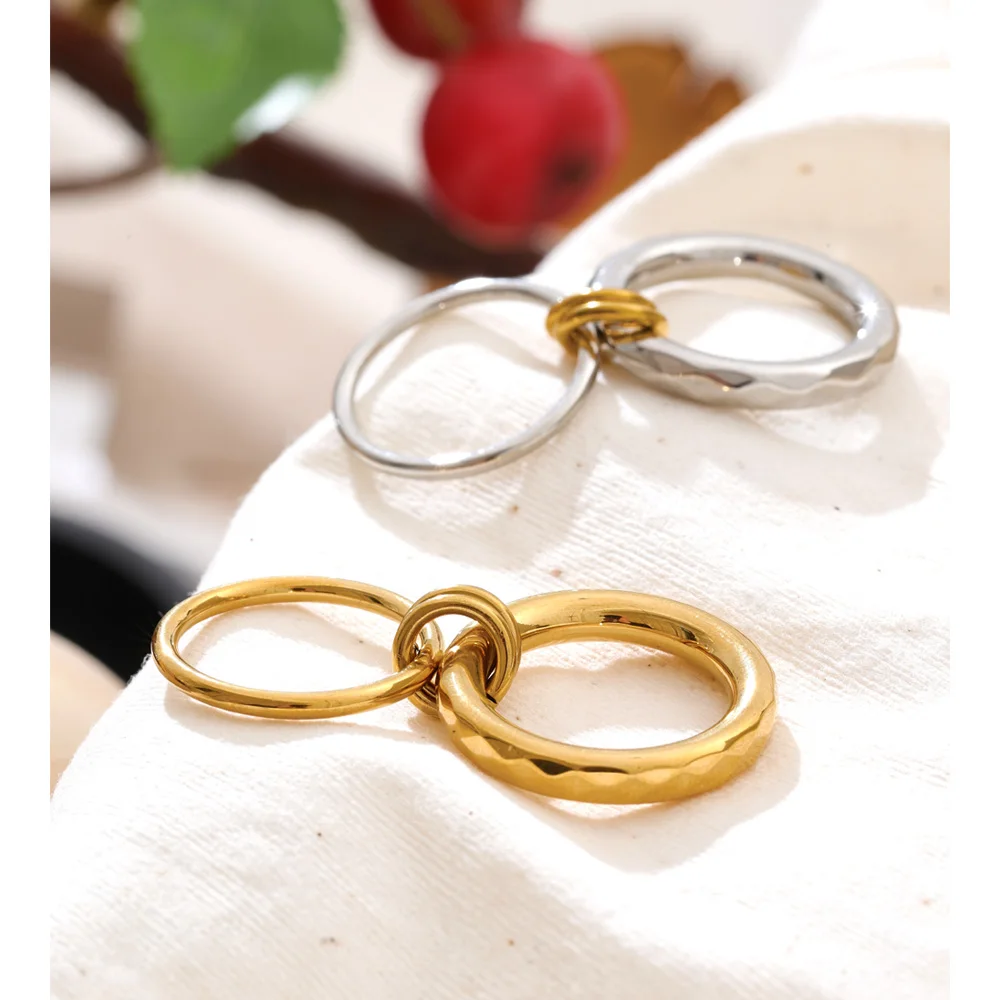 Yhpup Double Circle Finger Ring