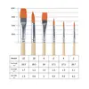 Paint Brushes For Acrylic Painting 6PCS Multi-Shaped Nylon Paint Brushes Pastel Painting Brushes Kit For Acrylic Oil Watercolor 6