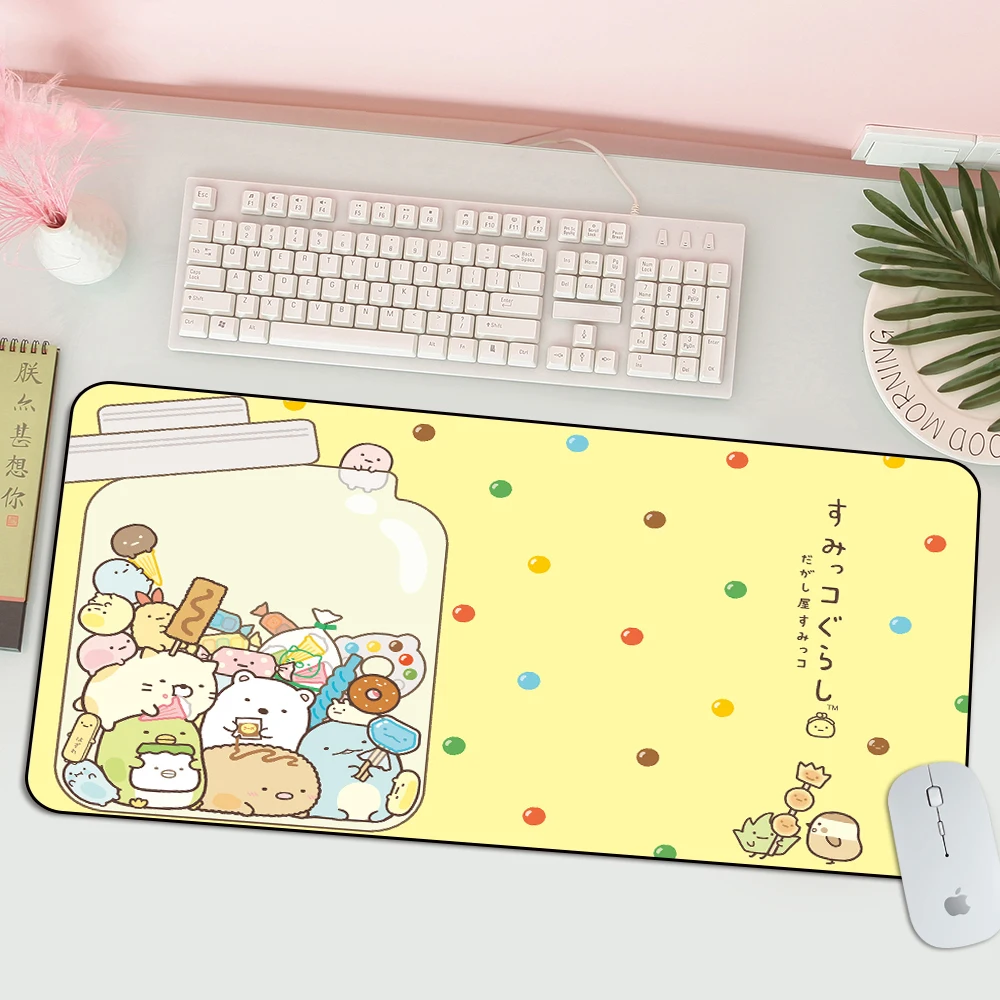 Sumikko Gurashi Mouse Pad 600x300mm Computer Carpet Laptop Mouse Mat Mausepad Office Accessories Office Table Mat Desk Protector