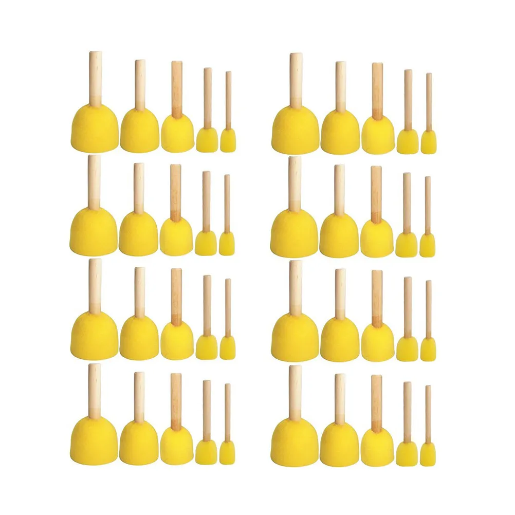 40Pcs 어린이를위한 스폰지 스티플러 브러쉬 그림 낙서 원형 점 DIY 공예 프로젝트 생일 축제 졸업 미술 용품