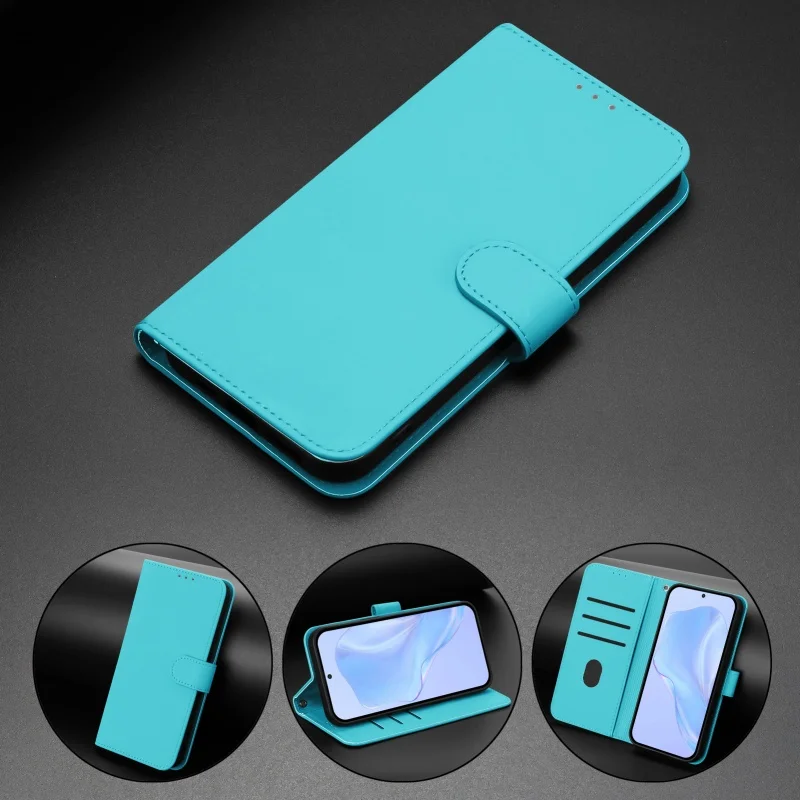 Premium PU Leather Flip Phone Wallet Case with Holder
