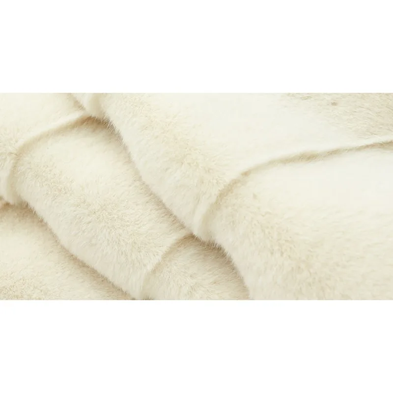 2023 Autumn Winter New Short British Style Simple Commuting Loose Thick Warm Standing Collar Mink Imitation Fur Coat Woman