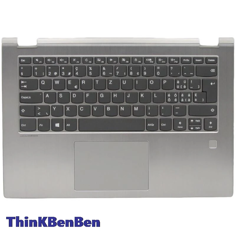 

SWS Swiss Keyboard Platinum Upper Case Palmrest Shell Cover For Lenovo YOGA 530 Flex 6 14 14IKB 14ARR 5CB0R08892