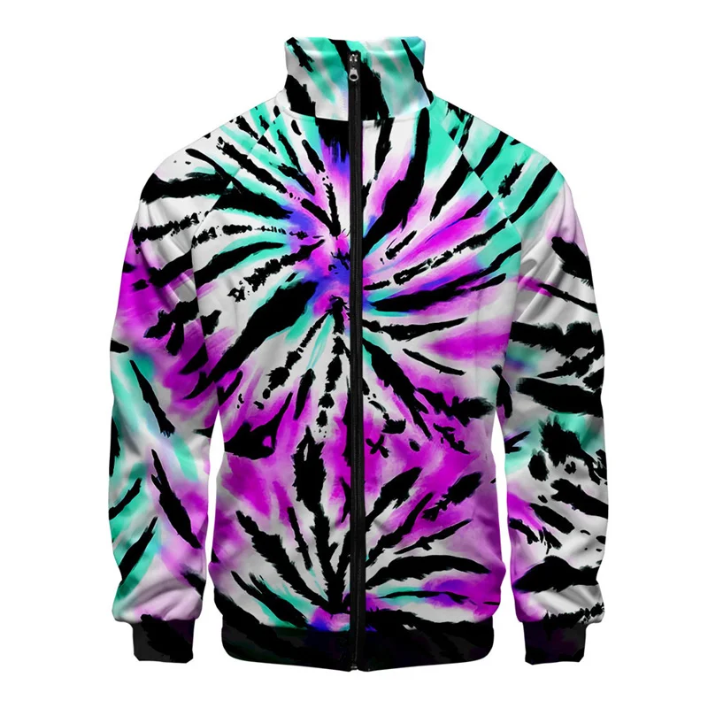 thumbnail image 1 of Chaqueta con estampado 3D de espiral de colores a la moda para hombre, estilo hip hop, de gran tamaño, con cremallera y personalidad, para niños y mujeres, 1 of 4