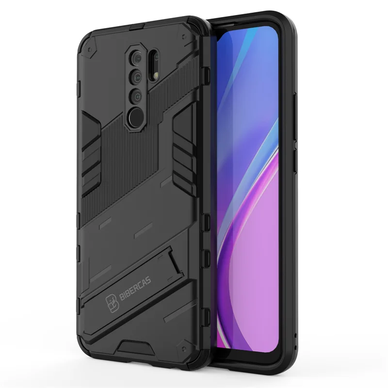 thumbnail image 1 of For Xiaomi Redmi 9 9A 9C Case With Kickstand Armor Phone Case For Redmi 9 Prime 9 Power Shockproof Magnetic Holder Back Cover, 1 of 5