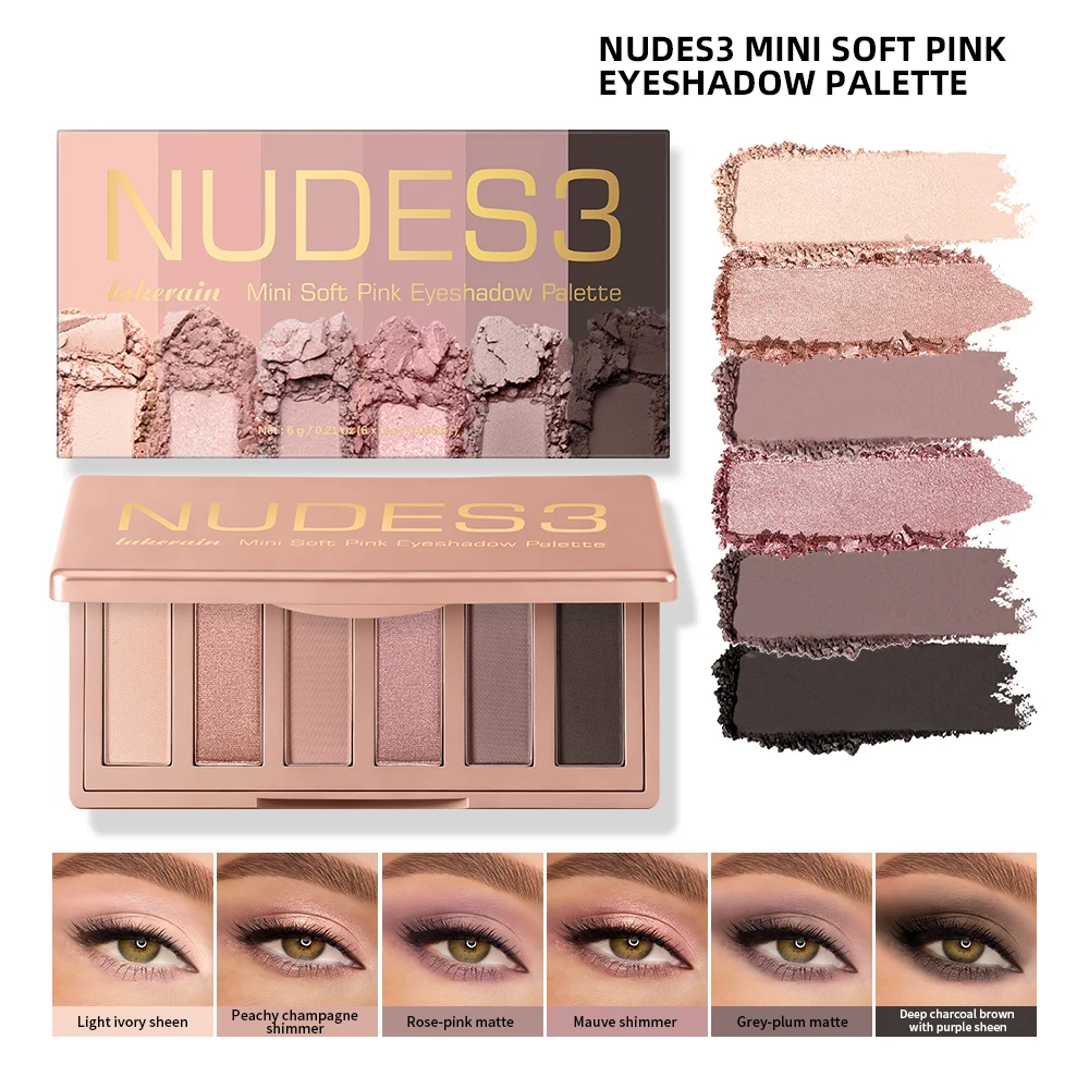 Best Selling Naked2 Basics Eyeshadow Palette, 6 Matte Neutral Contour Shades With Mirror, Velvety Smooth Long Lasting Waterproof_voghion.com