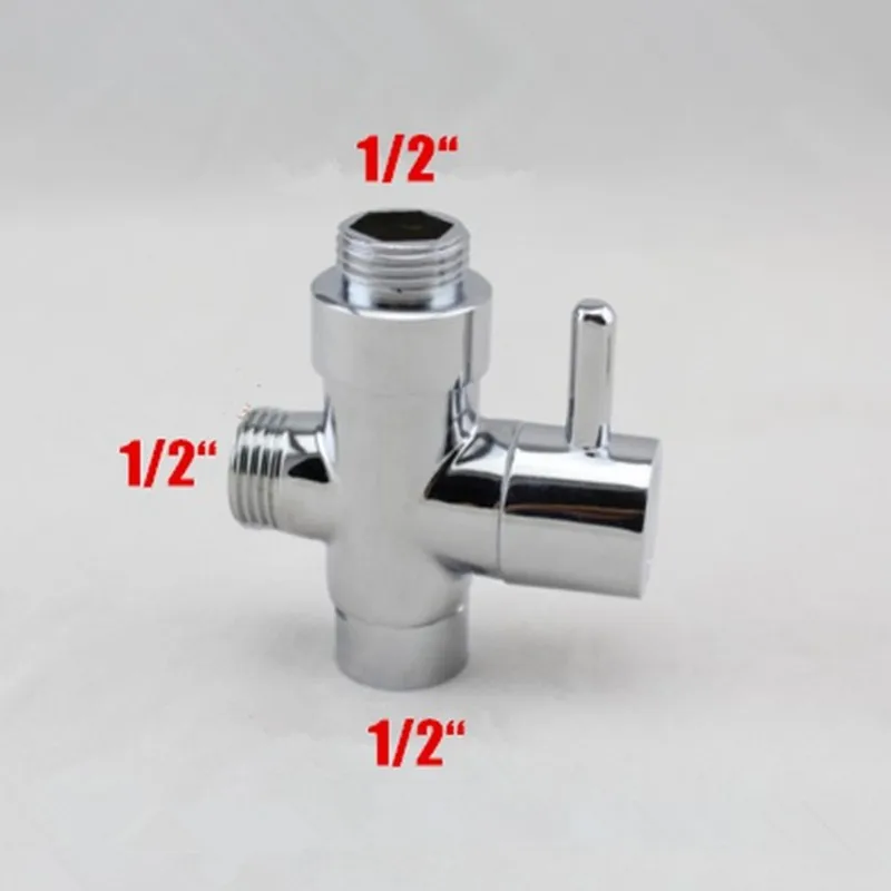 Refined Copper Sturdy Don't Rust Bathroom Faucet Accessories Manifold Shower Water Segregator Switch Valve NWT-8876