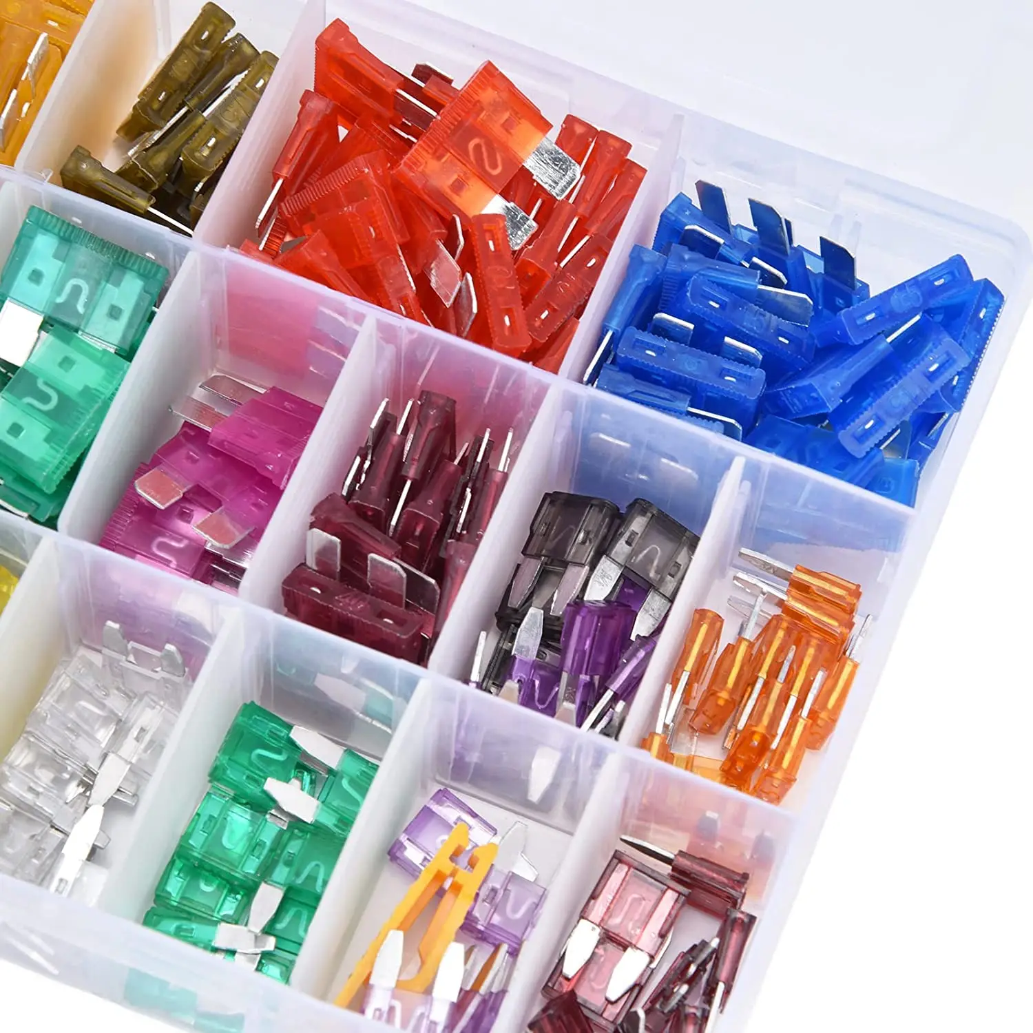 Car Fuses Kit 300pcs Replacement for Car/RV/Truck/Motorcycle (2Amp 3A 5A 7.5A 10A 15A 20A 25A 30A 35A 40A) car fuses kit,circuit adapters and fuse set,glass fuse kit