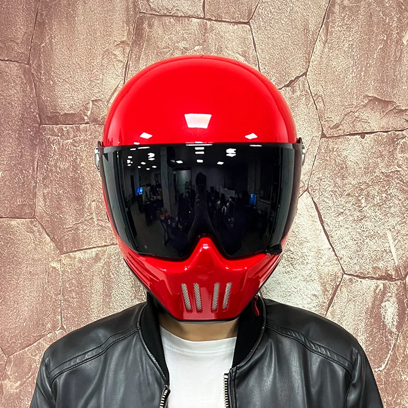 

Full Face Vintage Full Face Motorycle Helmet Moto Retro Helmet Men Motorbike Riding Motocross Helmets Capacete Moto For Adults