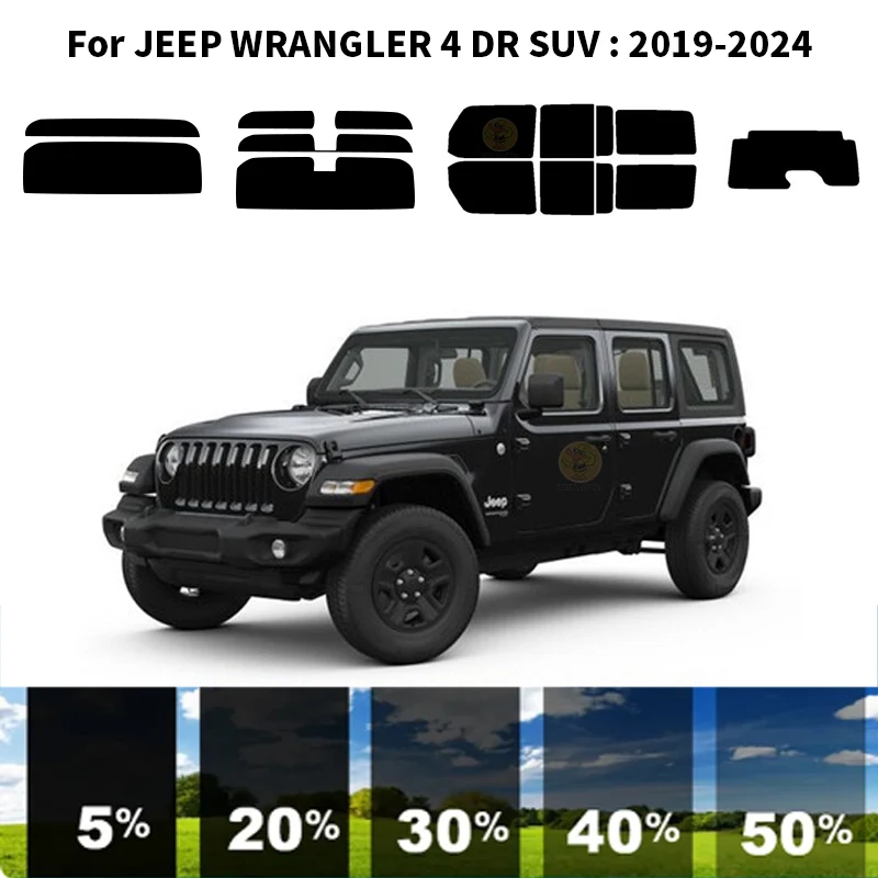 

Precut nanoceramics car UV Window Tint Kit Automotive Window Film For JEEP WRANGLER 4 DR SUV 2019-2024