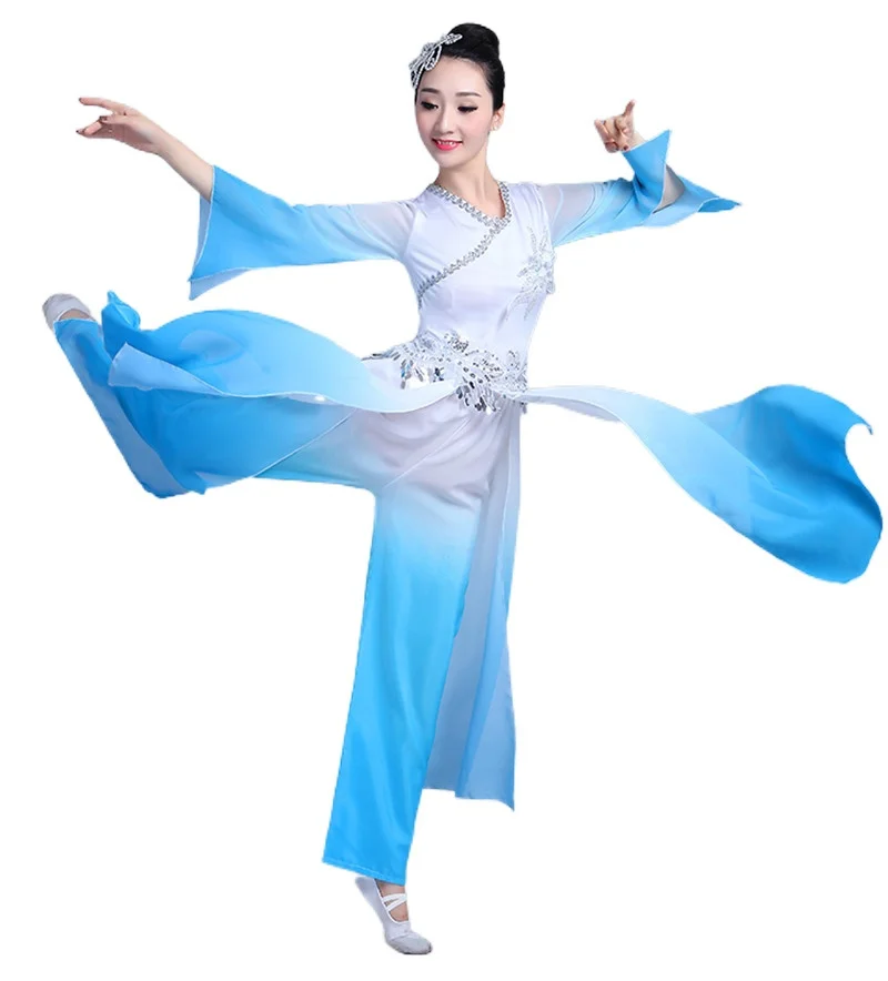 

New Fan Umbrella Dance Performance Elegant Modern Dance Costume Yangge Adult Female Classical Costume Female