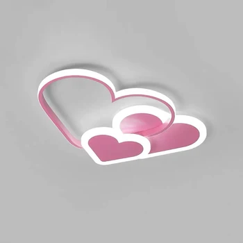 Light For Home Led Light For Bedroom Women Princess Heart Shape Ceiling Lights Lamp For Wedding Girls Room Bedroom 6