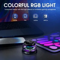Mini Travel Stereo Speaker Outdoor Magnetic Bluetooth Speaker Wireless Portable with RGB Color Light and Phone Holder for IOS 6