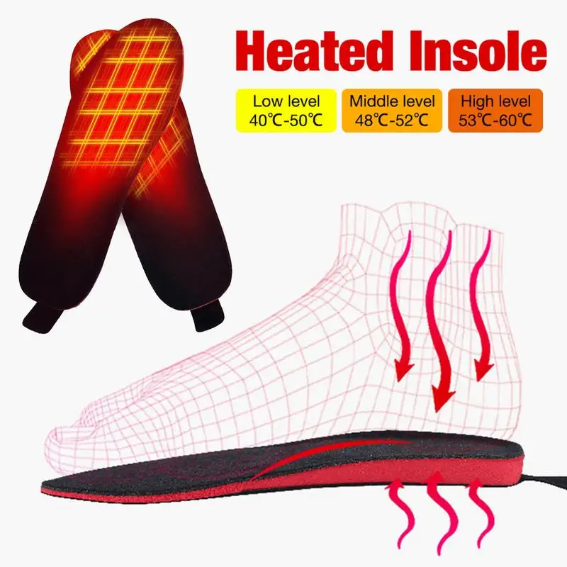USB Heated Shoe Insoles With Remote Control Feet Warm Sock Pad Mat Electrically Heating Insoles Electric Heater Pads