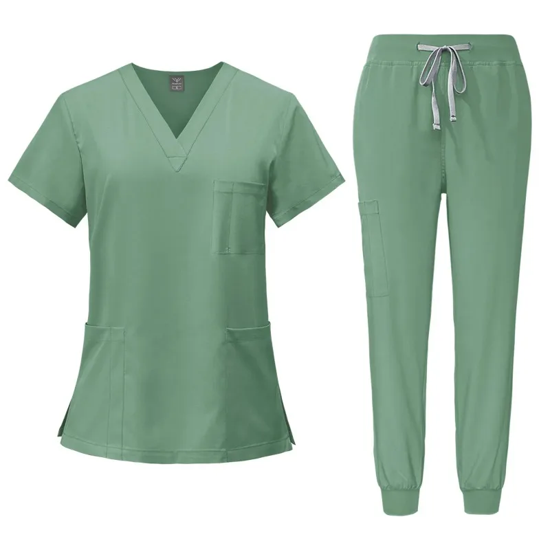 

Multicolor Unisex Short Sleeved Pharmacy Nurse Uniform Hospital Doctor Workwear Oral Dental Surgery Uniforms Medical Scrubs Sets