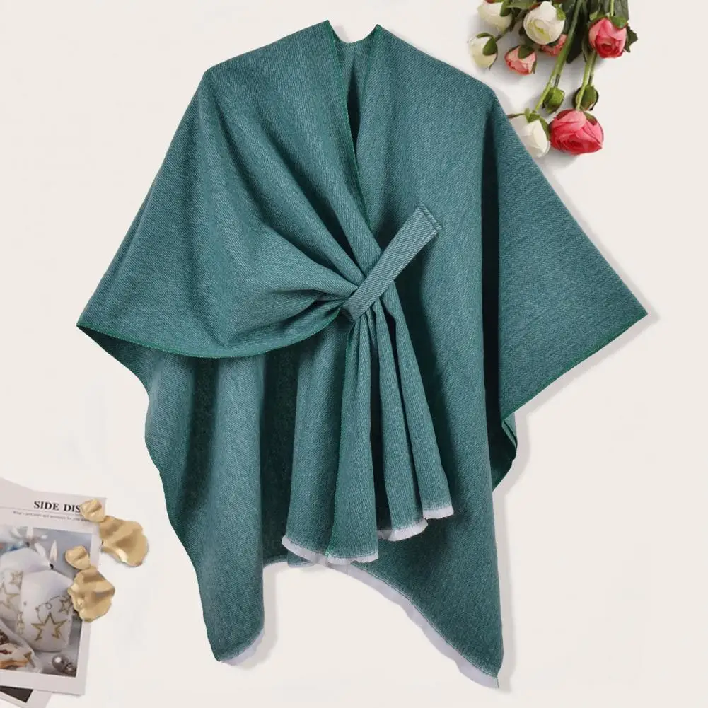 Oversized Cape Stylish Women's Double-sided Irregular Open Front Bat Sleeve Cardigan Warm Winter Cape Shawl Wrap Poncho Casual