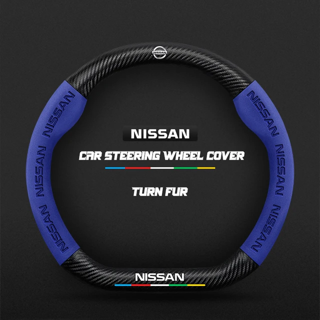 Carbon fiber auto steering wheel cover for nissan qashqai j j leaf xtrail march tiida kicks
