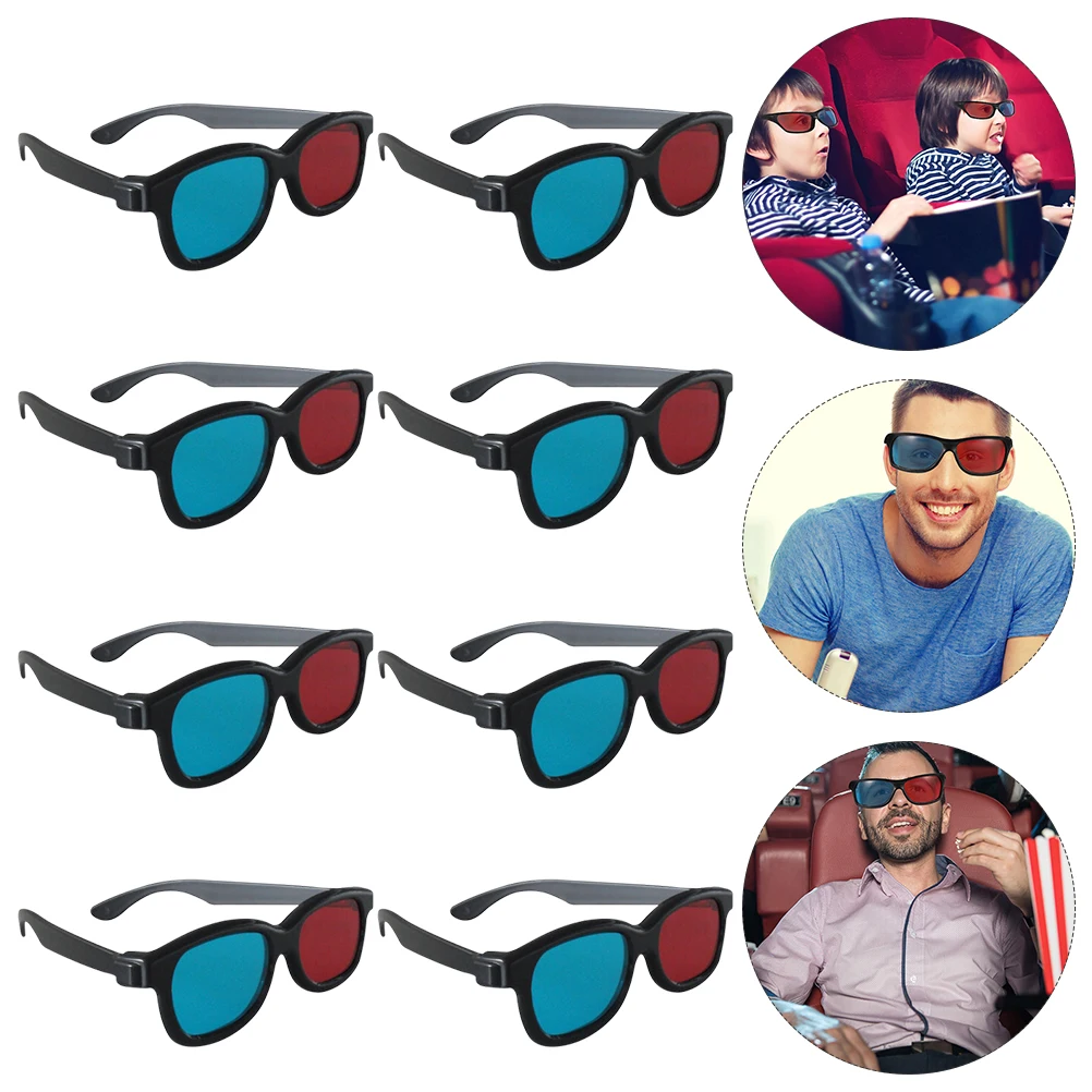 Video Glasses Red- Blue 3d Glasses Red Blue Lens Stereoscopic 3d Movie Red 3D Movie Game