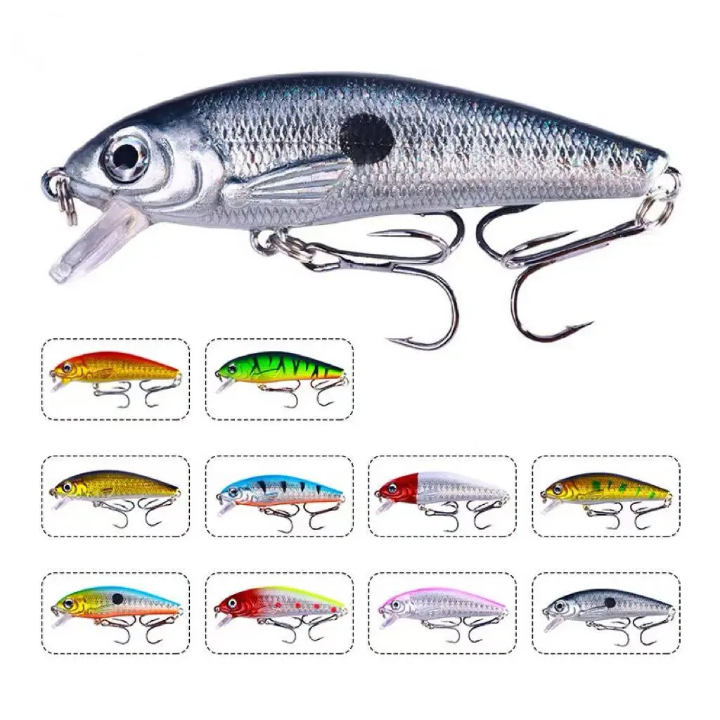 1pc Fishing Lure Minnow 7.5/8g Topwater Artificial Bait 3D Eyes Plastic Wobblers Tackle Pesca Far-casting Magnet System