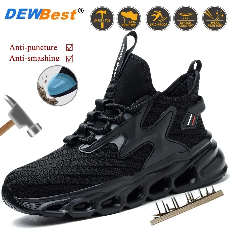 

Lightweight breathable men's anti-smash anti-stabbing wear-resistant non-slip safety shoes comfortable protective work shoes