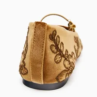 Novelty Velvet Embroidered Floral Design Ballet Flats Women Comfort Round Toe Mary Jane Shoes Lightweight Soft Designer Loafers - Image 4
