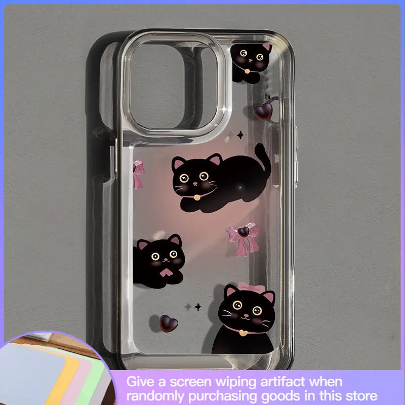 

Роскошный креативный мультяшный милый кот для IPhone14 13 12 11 13Pro 13promax противоударный силиконовый с защитой от падения
