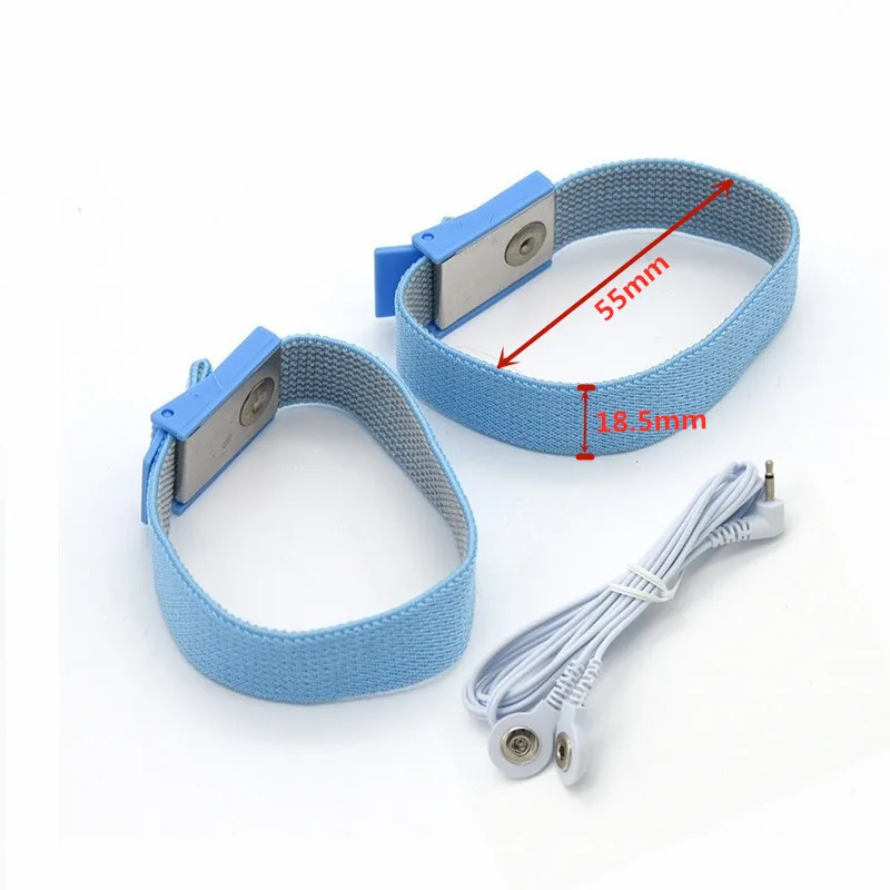 Conductive bracelet Adjustable Wrist Strap Band for Tens DDS Meridian massage instrument with 3.5mm snap