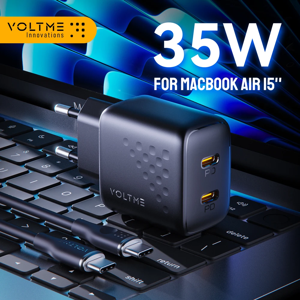 VOLTME35WGaNUSBCChargerQuickCharge4.03.0PDUSB-CChargerForMacbookAir15"IPhone1514ProMaxTypeCFastCharger-AliExpress202192403