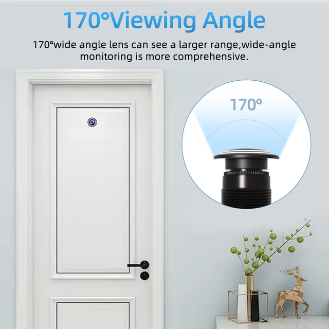 ICSEE 3MP HD Peephole WiFi Camera 170° Wide-angle Door Viewer Motion Detection Smart Home Security Wireless Cat-eye Auto Record 2