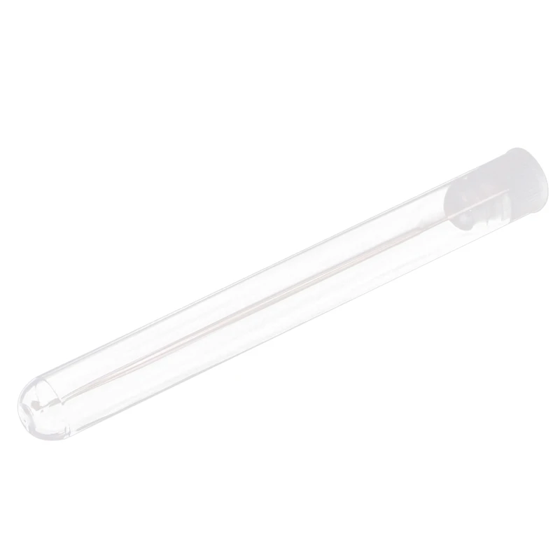 

600Pcs Clear Plastic Test Tube With Cap 12X100mm U-Shaped Bottom Long Transparent Test Tube Lab Supplies