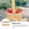 10 Pcs Hand Woven Basket Wedding Handheld Candy Flower Unique Gift Party Wood Baskets Multi-purpose 3