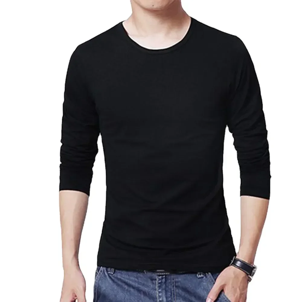 

Warm Sleeve Neck T-shirts Crew Men's Thermal Underwear Blouse Winter Men Basic Top Mock Long Pullover Fashion Undershirt