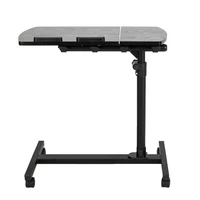 Portable Computer Desk Laptop Height Adjustable Table Mobile Sitting Workstation Lockable Wheels Suitable For Work Learning 2