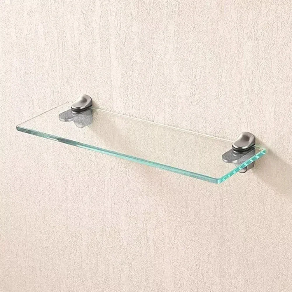 Glass Shelf Clamp Holder Adjustable Bathroom Wood Shelves Support