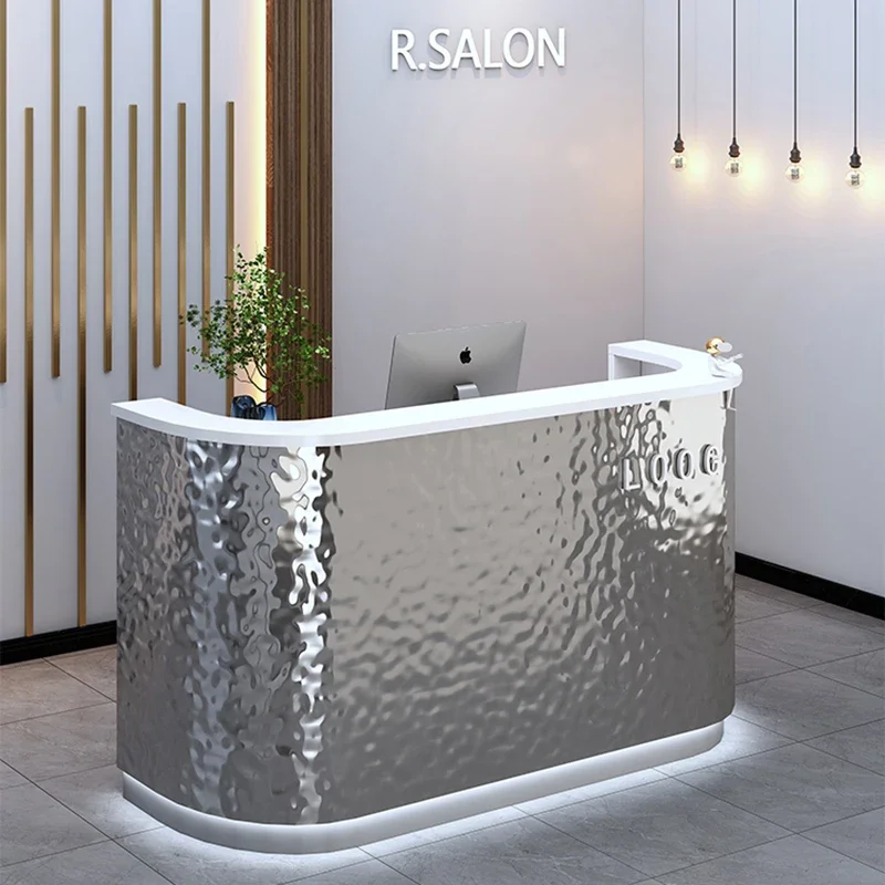 Luxury Desk Cashier Counter Podium Receptionist Front Shop Reception Salon Church Pulpit Tables Convenience Store Table Beauty