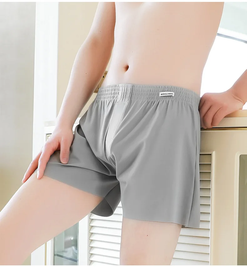 Men's Boxers Sleepwear Summer Cool Comfortable Ultra-thin Breathable Shorts Men's Casual
